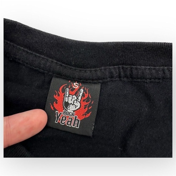 Vintage Liquid Blue Eagle T-Shirt Black Graphic Print - Picture 3 of 5